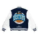 XCRU NBA EASTERN EMBROIDERY VARSITY JACKET - BLUE