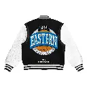 XCRU NBA EASTERN EMBROIDERY VARSITY JACKET - BLACK
