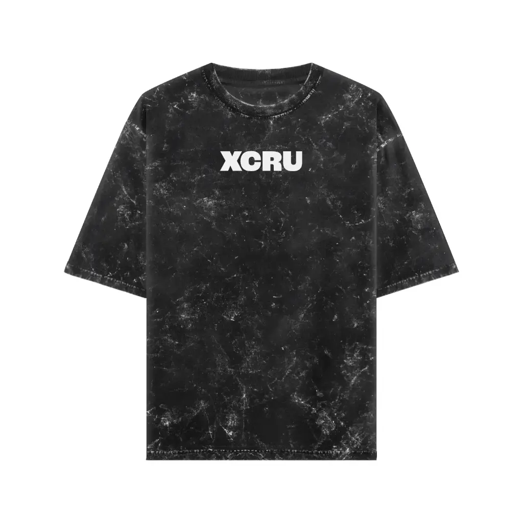ACID WASH CLASSIC OVERSIZED TEE - BLACK