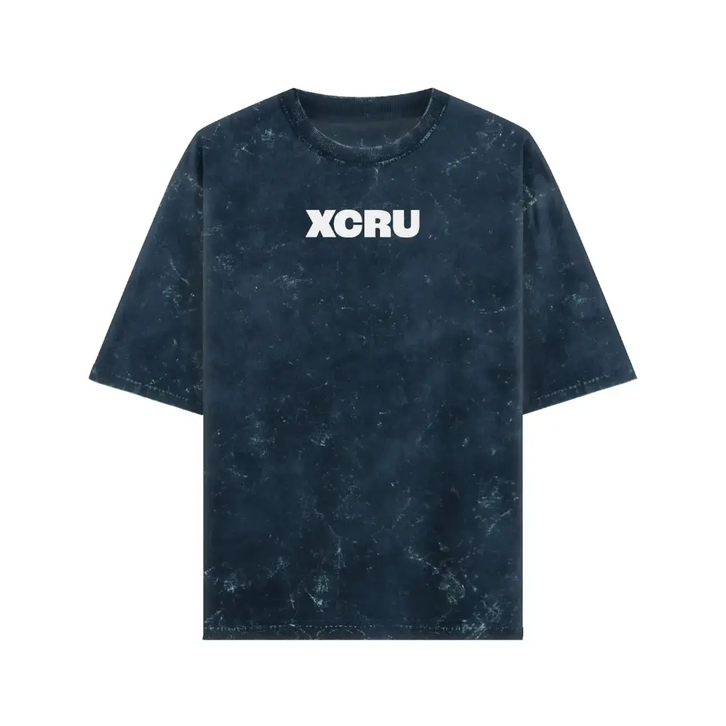 ACID WASH CLASSIC OVERSIZED TEE - NAVY