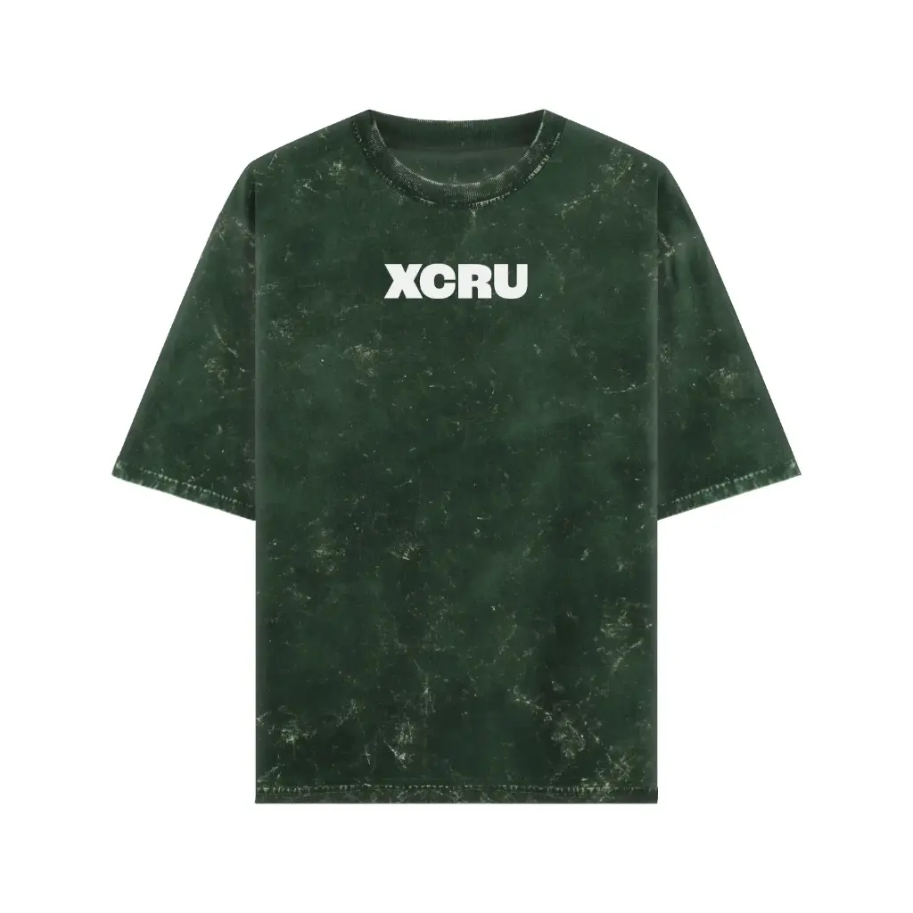 ACID WASH CLASSIC OVERSIZED TEE - BOTTLE GREEN