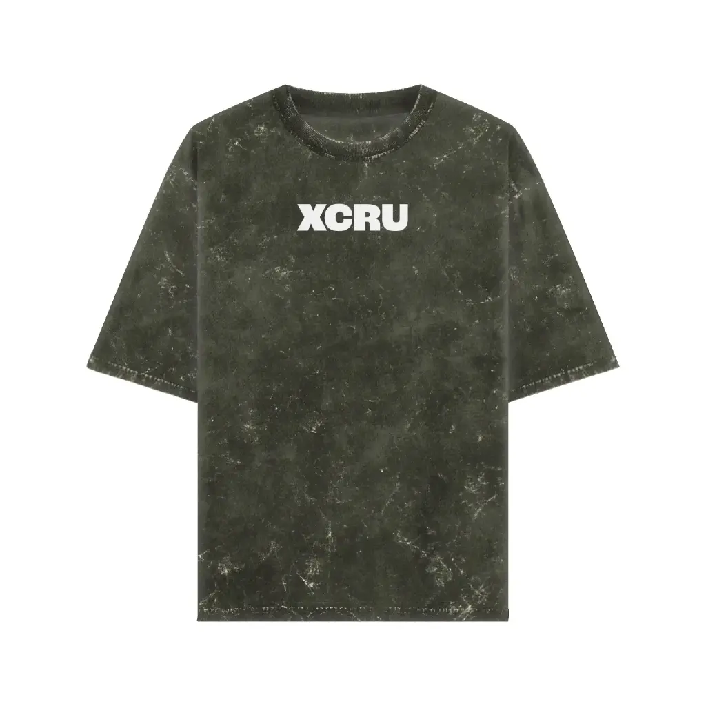 ACID WASH CLASSIC OVERSIZED TEE - OLIVE GREEN
