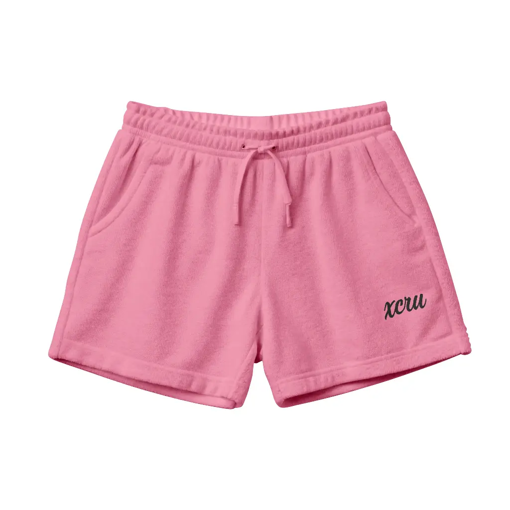 XCRU CLASSIC TERRY SHORTS - FLAMINGO PINK