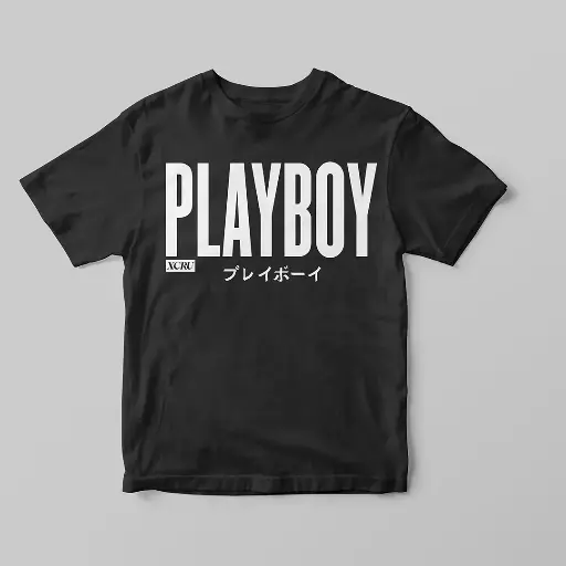 PLAYBOY JAPANESE TSHIRT - BLACK