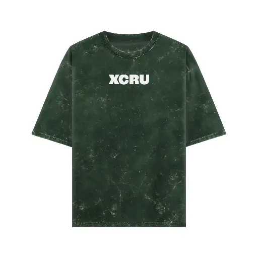 ACID WASH CLASSIC OVERSIZED TEE - BOTTLE GREEN