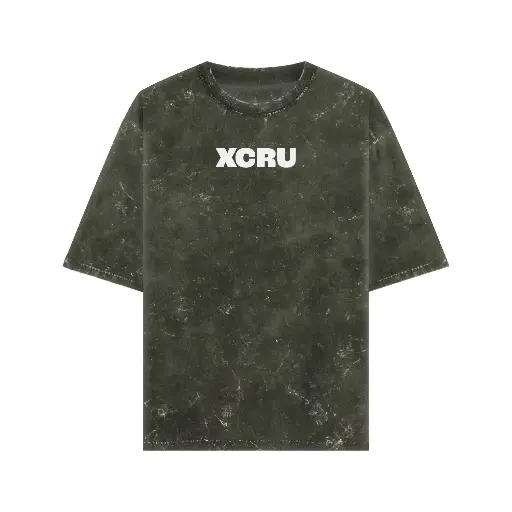 ACID WASH CLASSIC OVERSIZED TEE - OLIVE GREEN