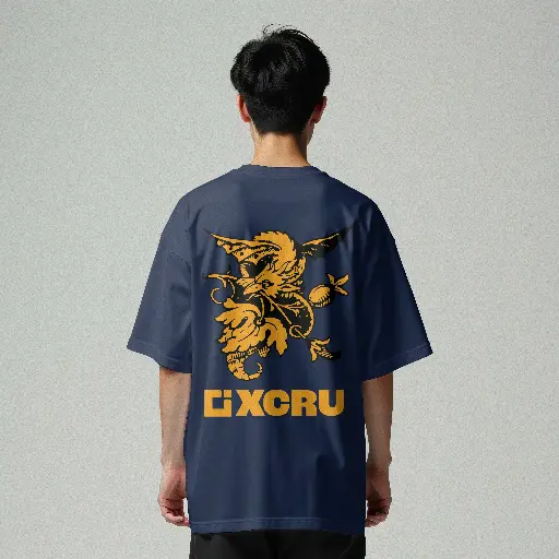 XCRU POR DRAGON TEE - NAVY BLUE